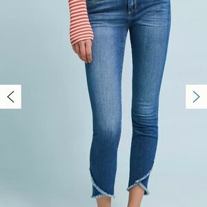 Joe's The Icon Mid-Rise Frayed Tulip Hem Skinny Jeans